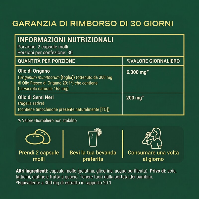 Capsule Molli di Olio di Origano